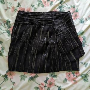 BEDO Metallic Black Bubble Bow Skirt
